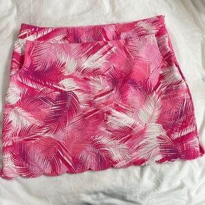 Pink Palm-Print Women's Skirt